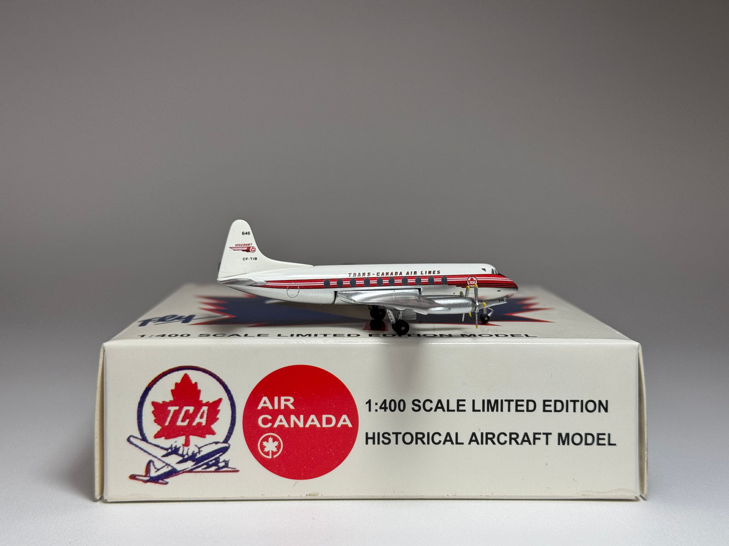 Aeroclassics 1:400 TCA Trans Canada Airlines Vickers Viscount 757 CF-TIB ACCFTIB