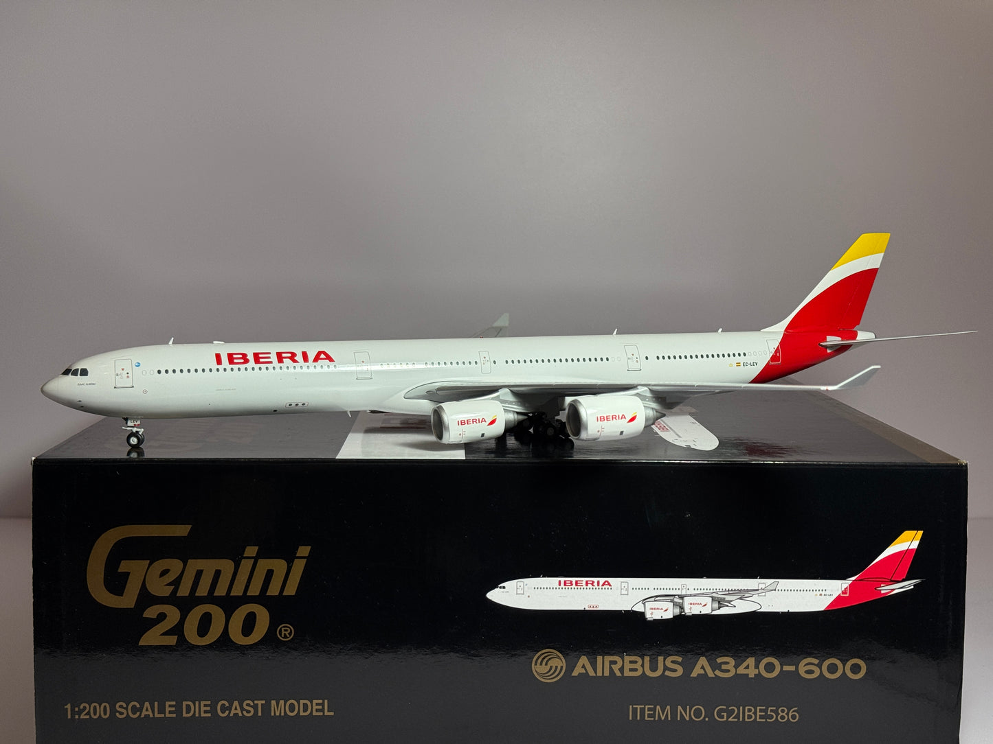 Gemini Jets 1:200 Iberia Airbus A340-600 EC-LEV new livery G2IBE586