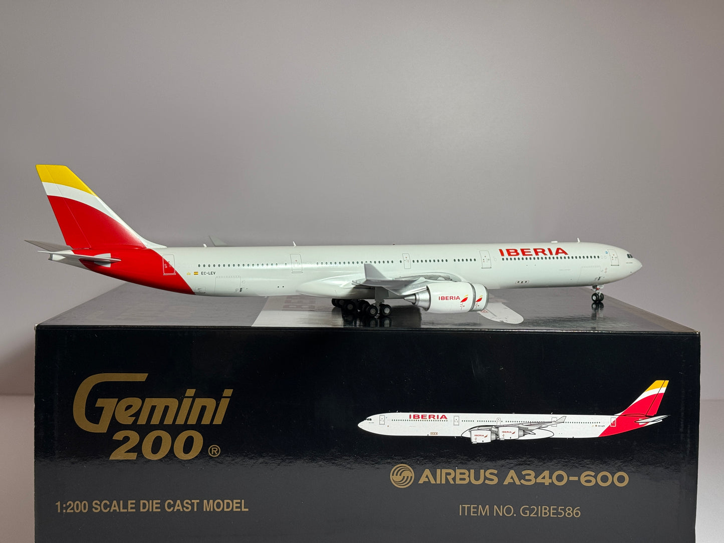 Gemini Jets 1:200 Iberia Airbus A340-600 EC-LEV new livery G2IBE586