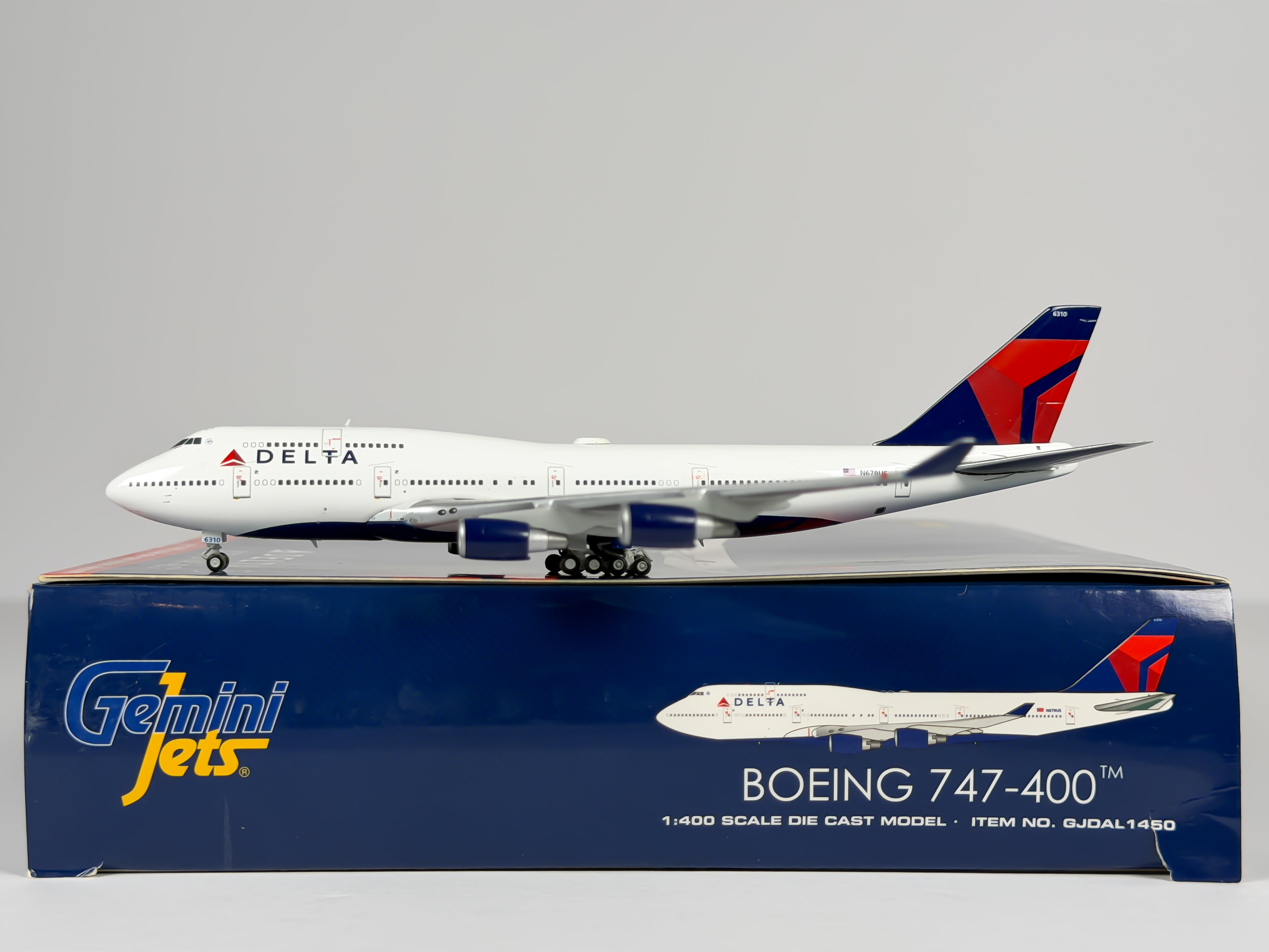 Delta Air Lines Boeing 747-400 1:400 Diecast Aircraft - Gemini
