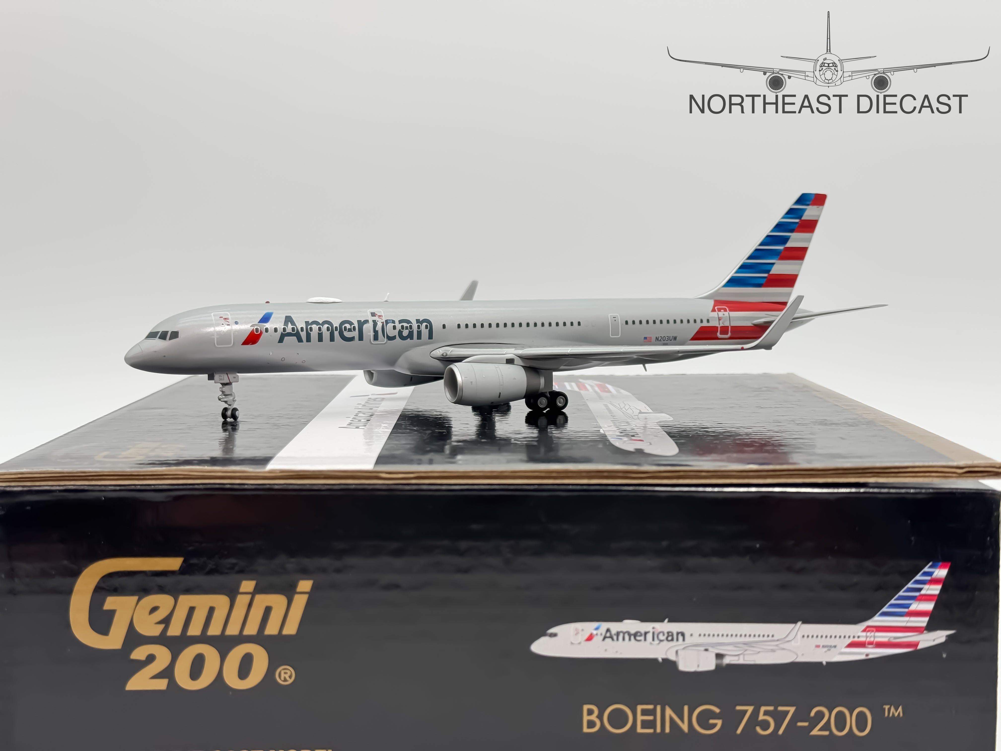 American Airlines Boeing 757-200 1:200 Diecast Aircraft - Gemini