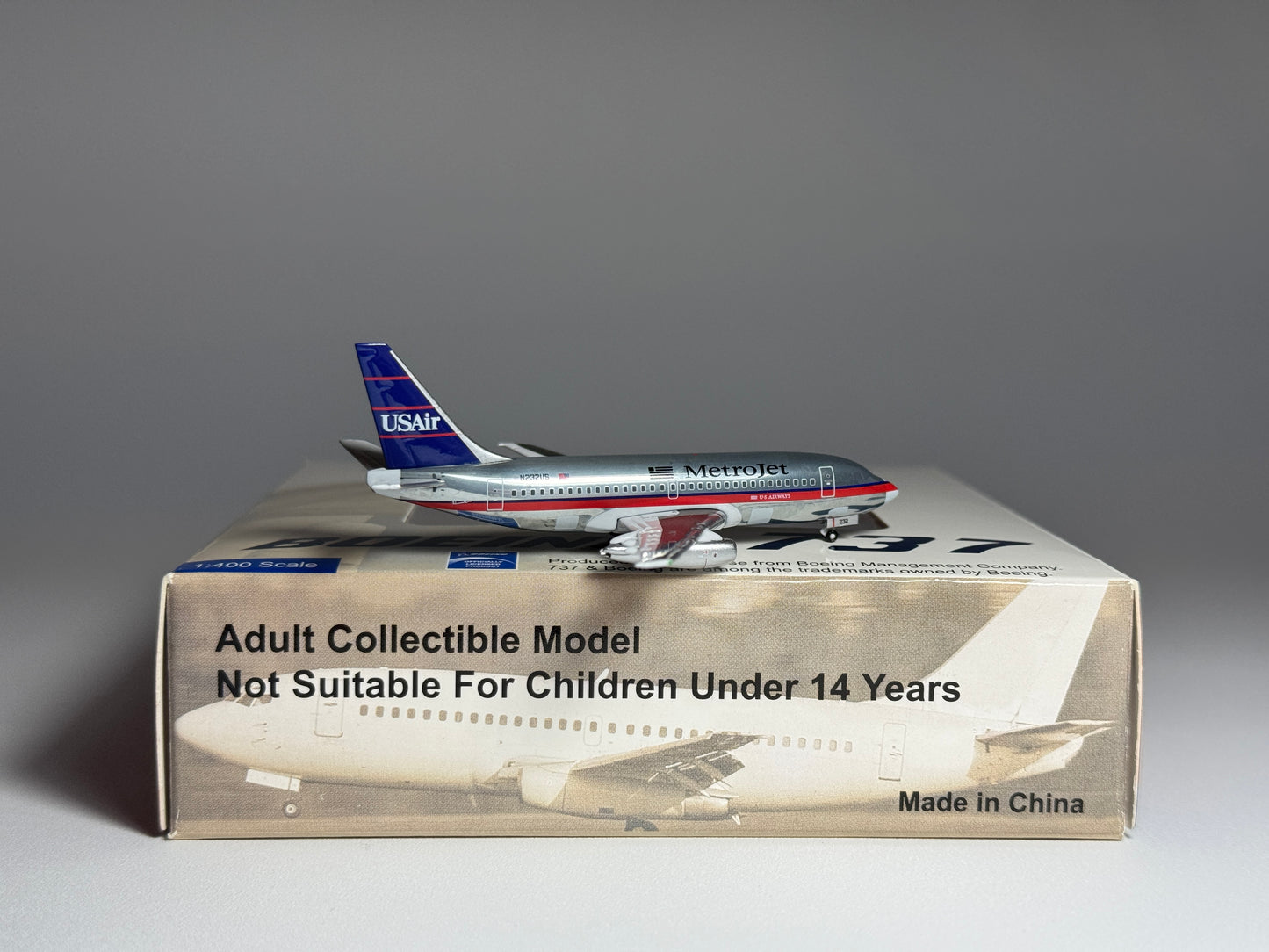 Aeroclassics 1:400 USAir Boeing 737-200 N232US Metro Jet Polished ACN232US