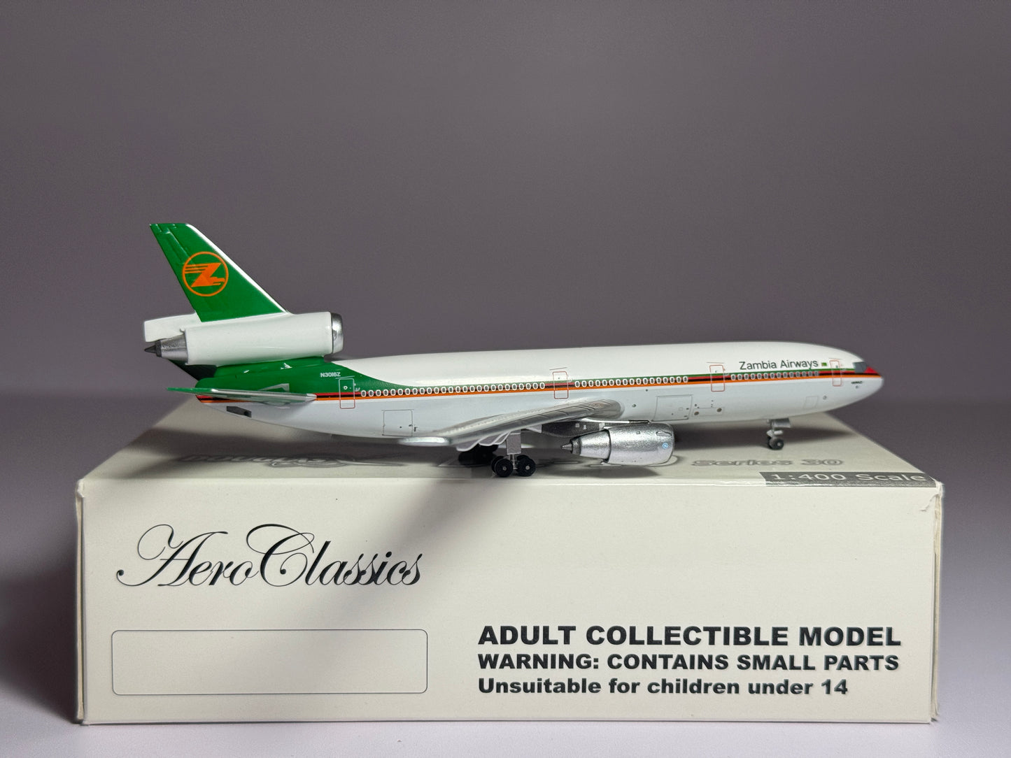 Aeroclassics 1:400 Zambia Airways McDonnell Douglas DC-10 N3016Z ACN30167