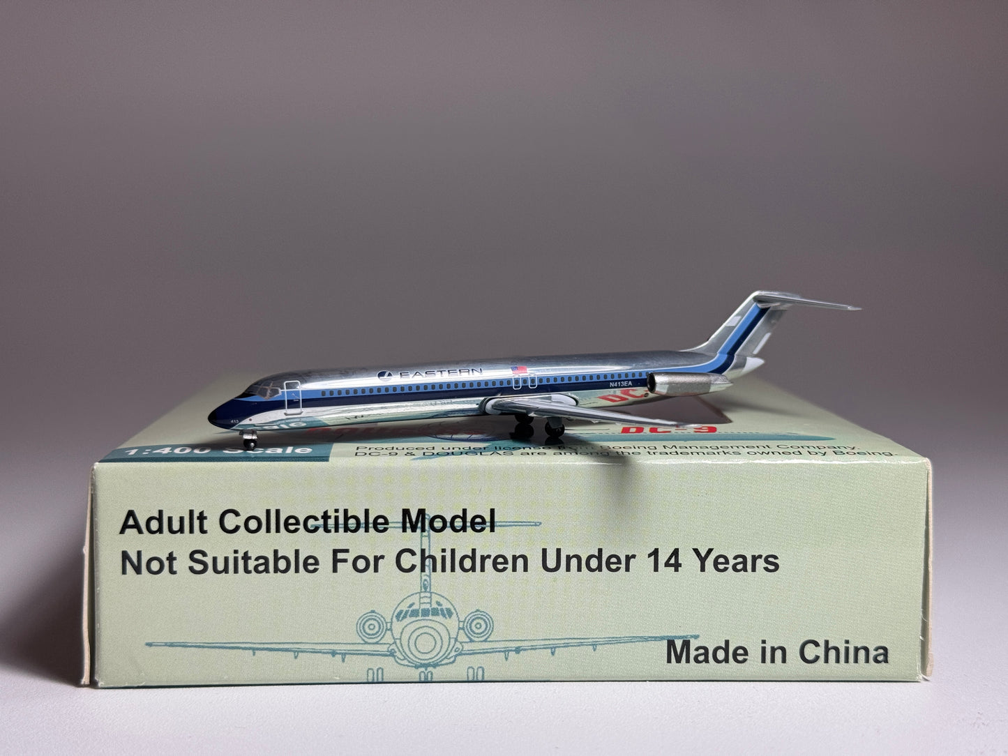 Aeroclassics 1:400 Eastern Airlines Douglas DC-9-50 N413EA Bare Metal ACN413EA