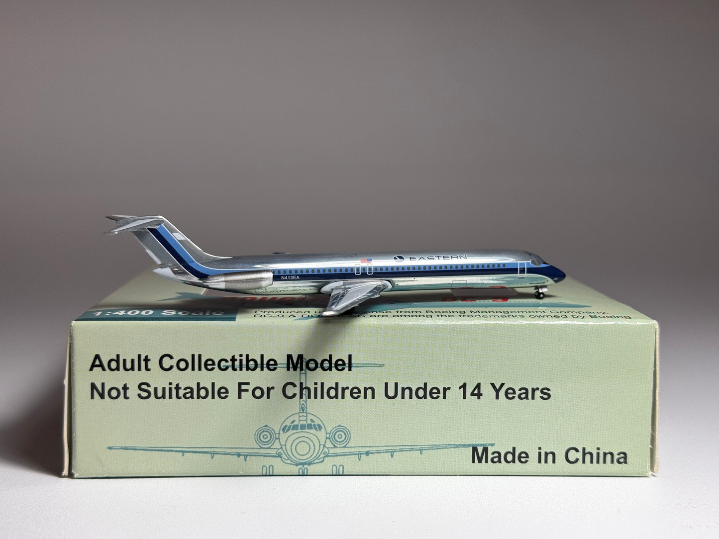 Aeroclassics 1:400 Eastern Airlines Douglas DC-9-50 N413EA Bare Metal ACN413EA