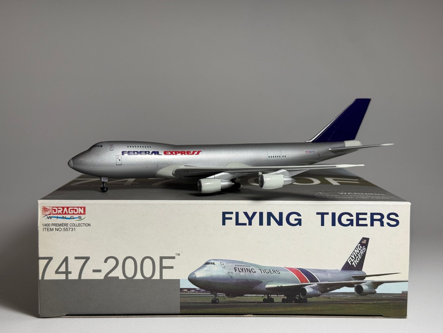 Dragon Wings 1:400 Federal Express Boeing 747-200F N641FE Flying Tigers Hybrid 55731