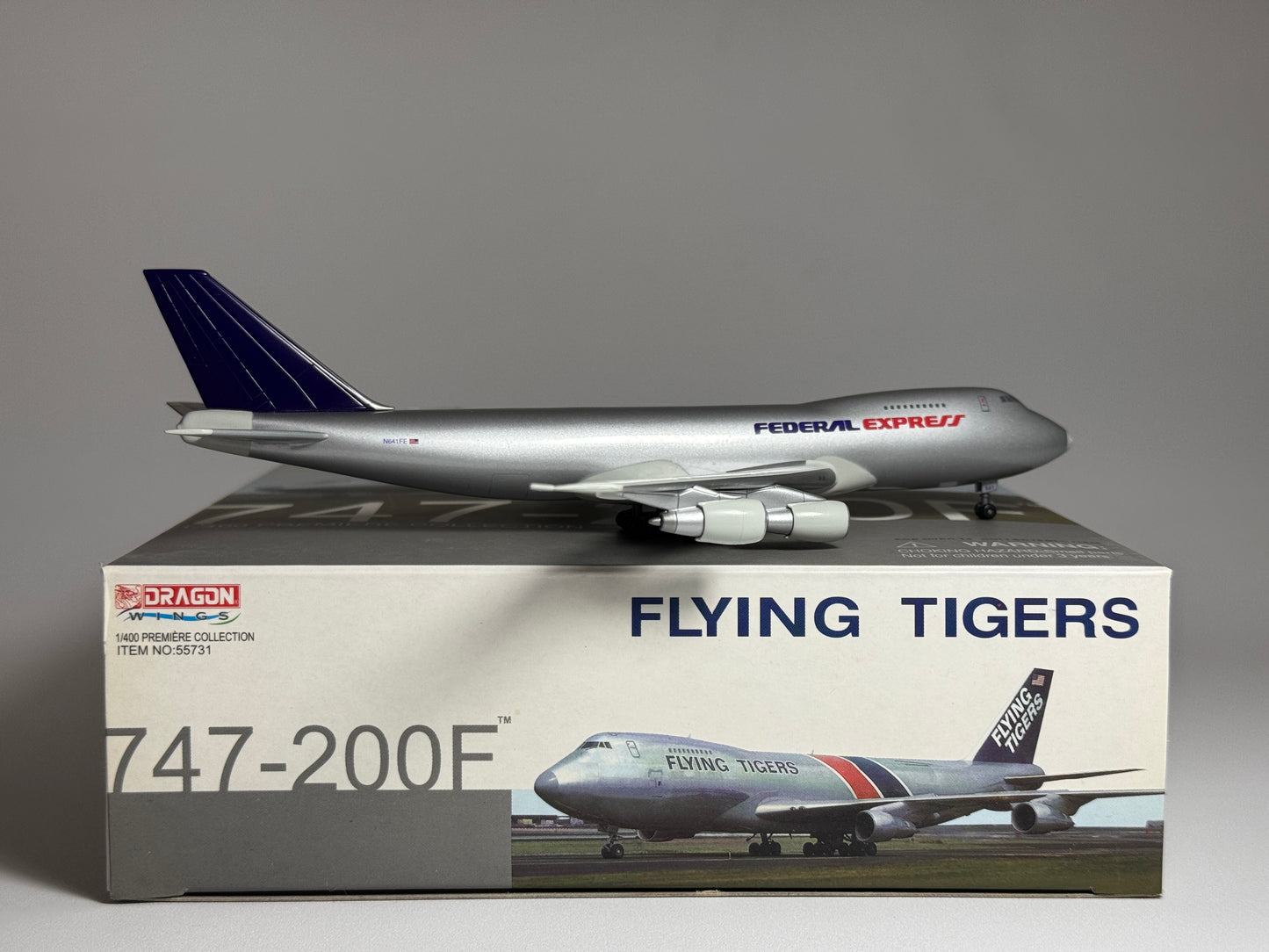 Dragon Wings 1:400 Federal Express Boeing 747-200F N641FE Flying Tigers Hybrid 55731