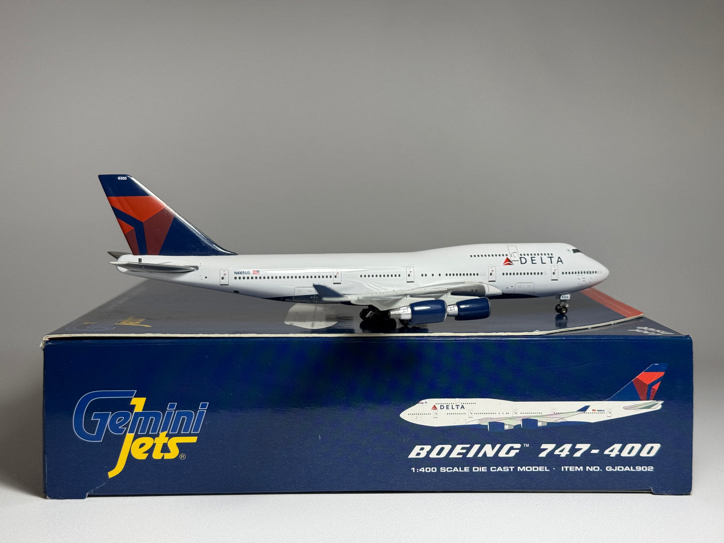 Gemini Jets 1:400 Delta Air Lines Boeing 747-400 N665US GJDAL902