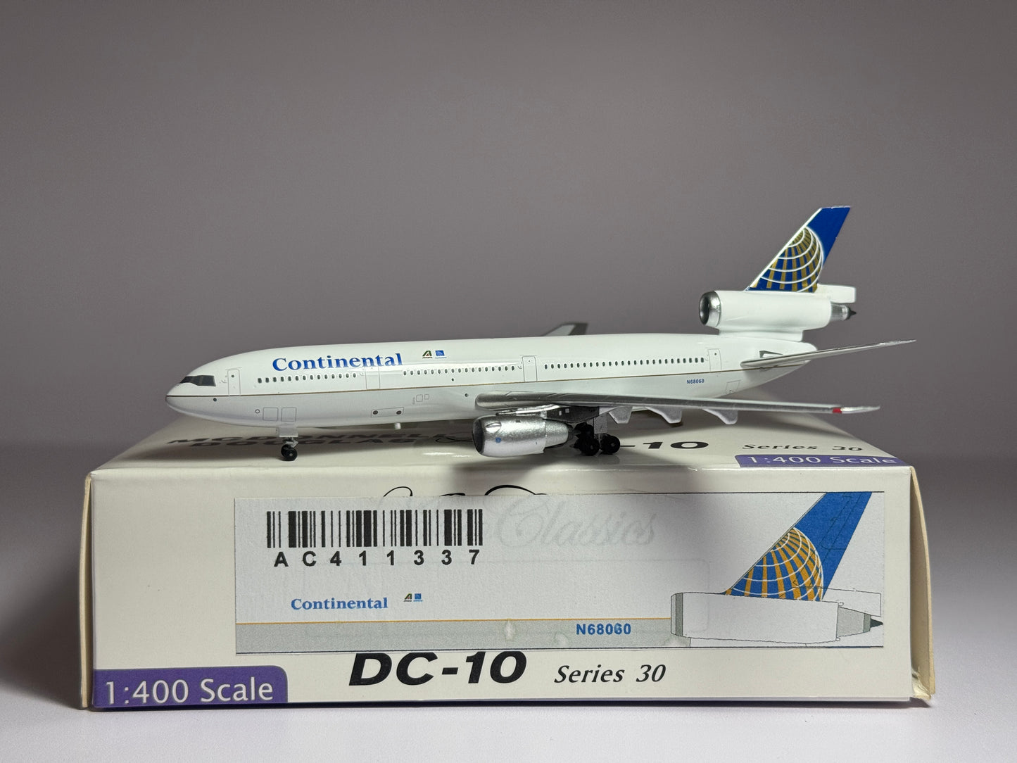 Aeroclassics 1:400 Continental Airlines McDonnell Douglas DC-10 N68060 Alitalia hybrid AC411337