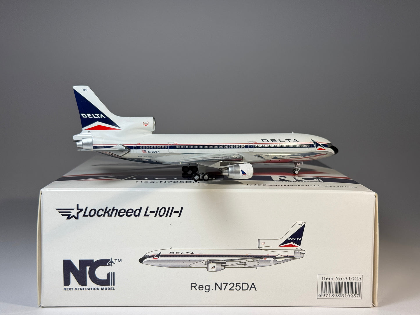 NG Models 1:400 Delta Air Lines Lockheed L-1011 N725DA Widget 31025