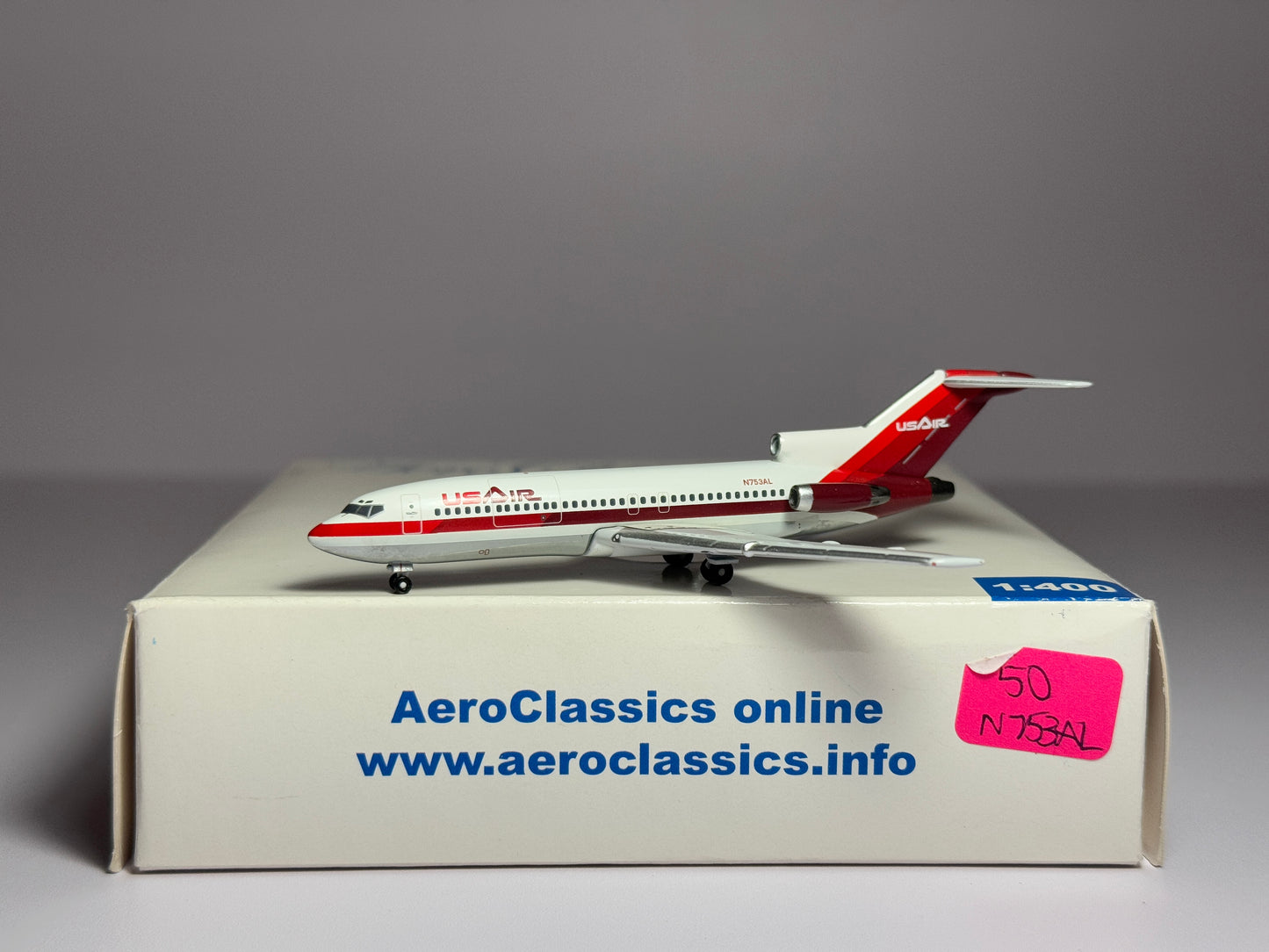 Aeroclassics 1:400 USAir Boeing 727-100 N753AL 1990s colors ACN753AL