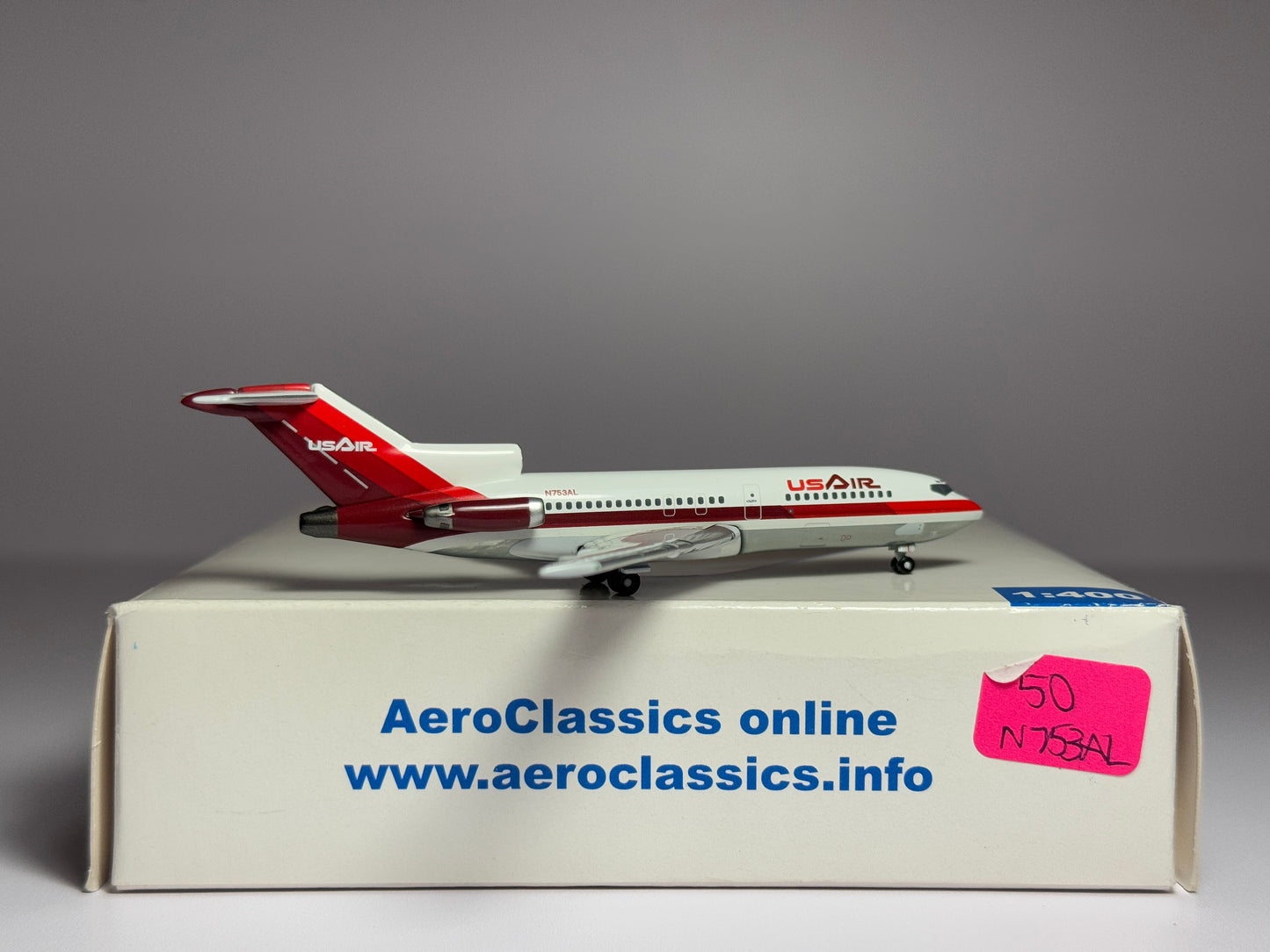 Aeroclassics 1:400 USAir Boeing 727-100 N753AL 1990s colors ACN753AL