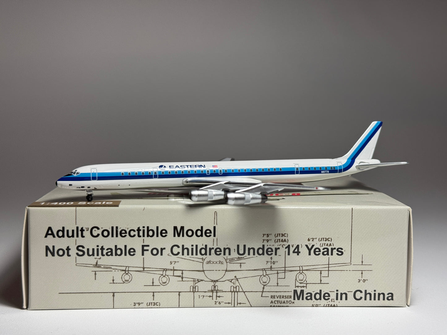 Aeroclassics 1:400 Eastern Airlines Douglas DC-8-61 N8778 Hockey Stick ACN8778