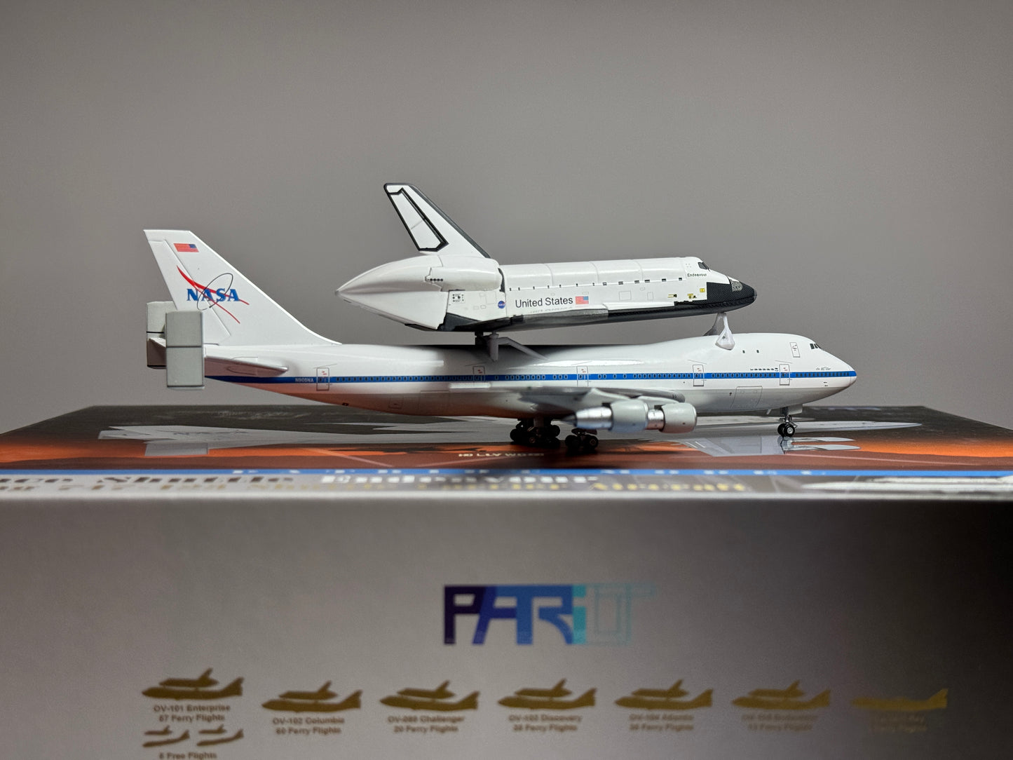 Patriot Model 1:400 NASA Shuttle Carrier Boeing 747-100 SCA N905NA Space Shuttle Endeavour PT-400-010