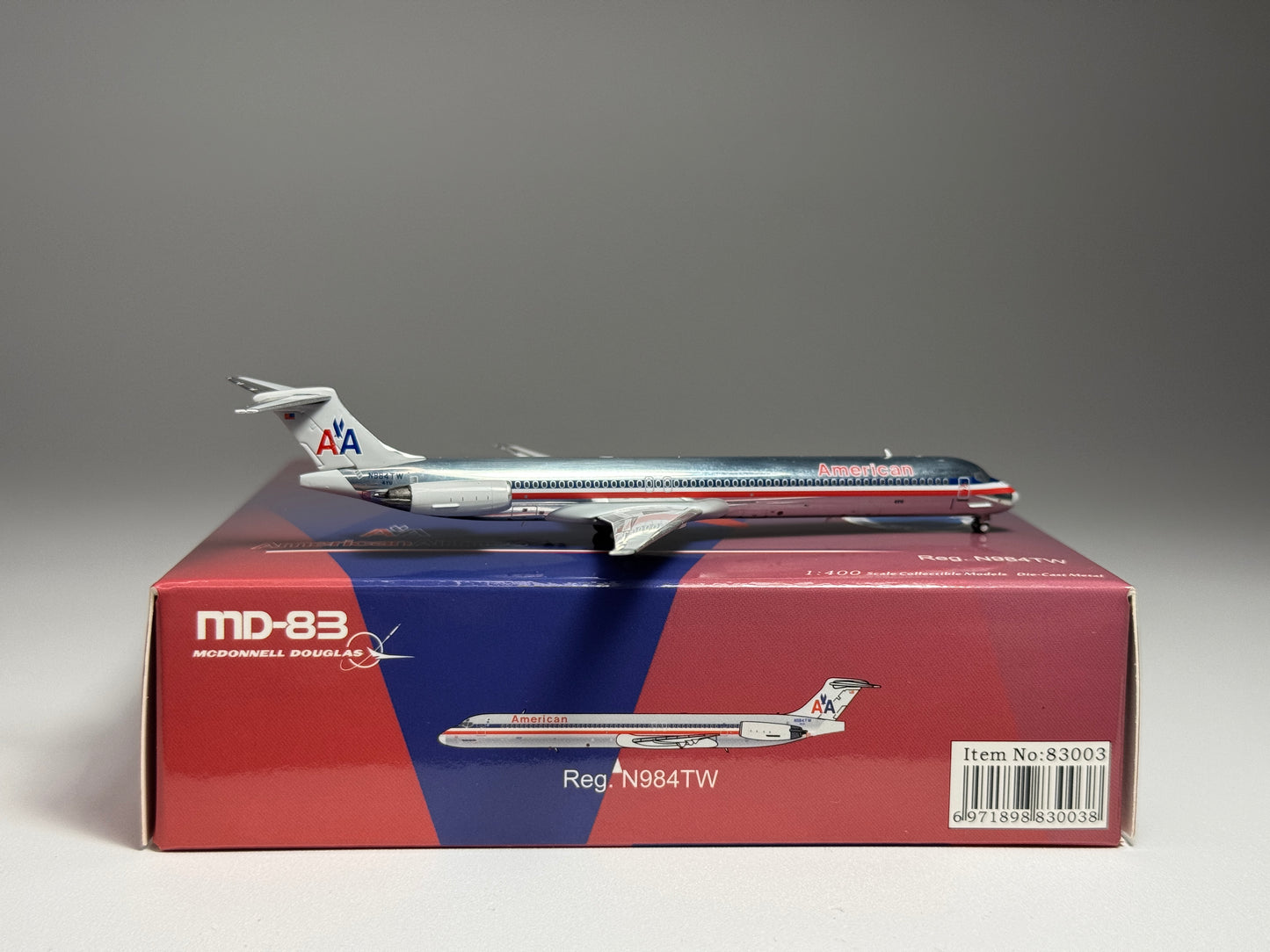 NG Models 1:400 American Airlines McDonnell Douglas MD-83 N984TW Formerly TWA 83003