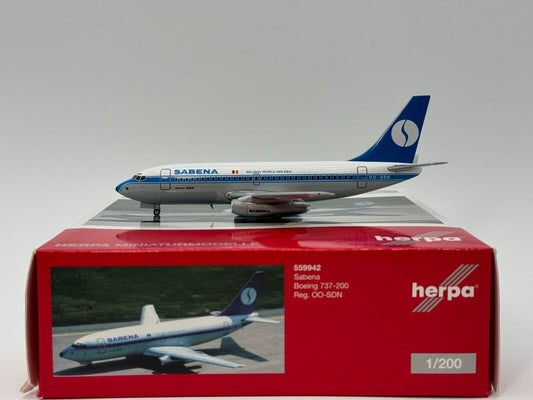 Herpa 1:200 Sabena Boeing 737-200 OO-SDN 559942
