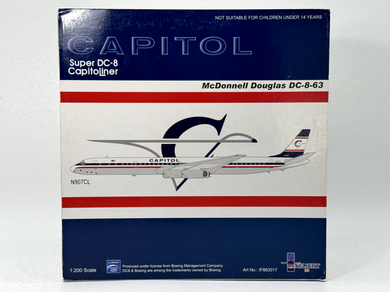 Inflight200 Capitol Douglas DC-8 N907CL IF863017 Mint Condition