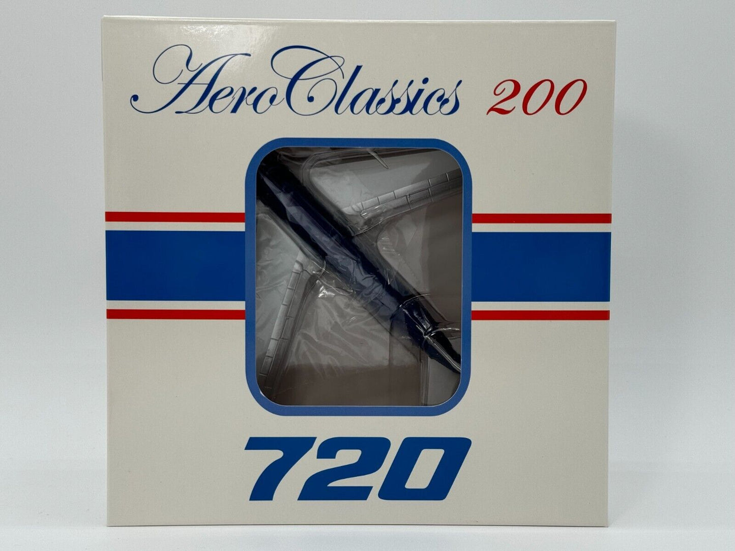 Aeroclassics 1:200 Braniff International Boeing 720 N7083 Dark Blue (Antenna Damage)