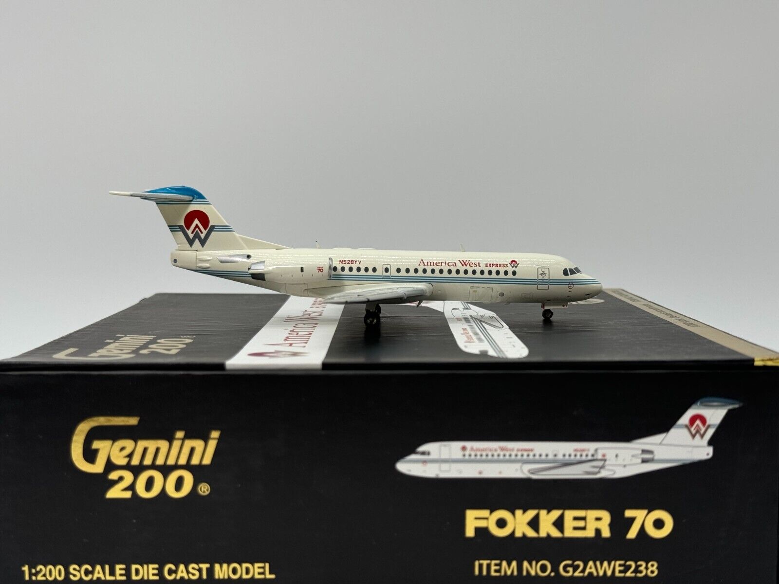 Gemini Jets 1:200 America West Fokker F-70 N528YV G2AWE238 Mint Condition