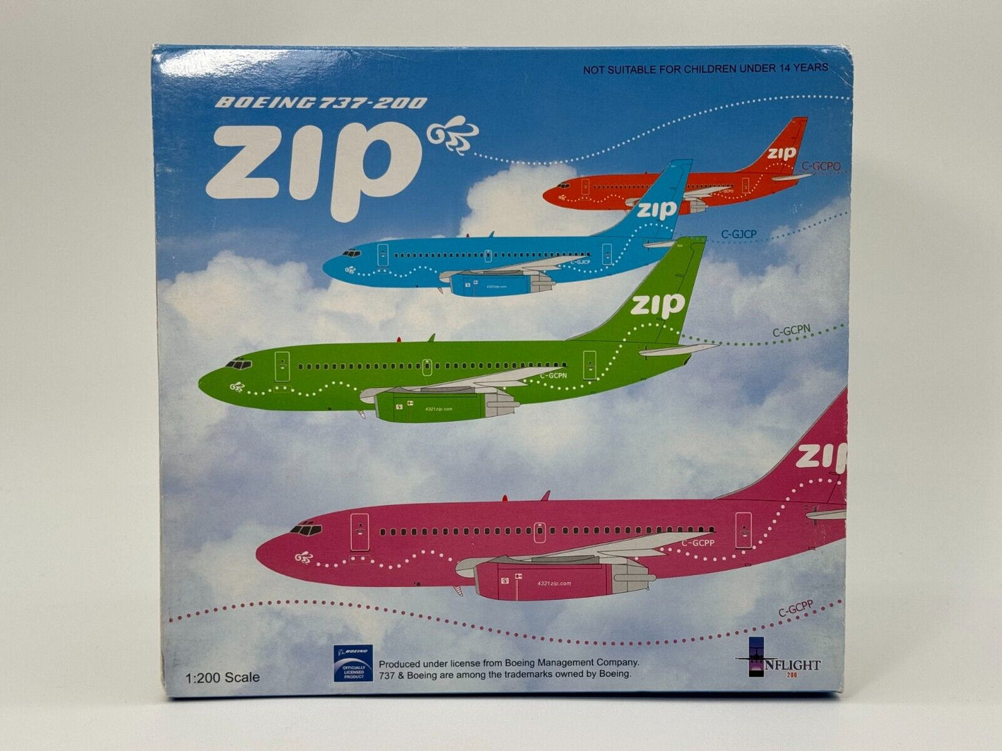 Inflight200 Zip Boeing 737-200 C-GCPP 2002s Pink IF732046 Rare