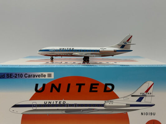 Inflight200 United Airlines Sud SE-210 Caravelle N1019U IF210UA1218 Mint