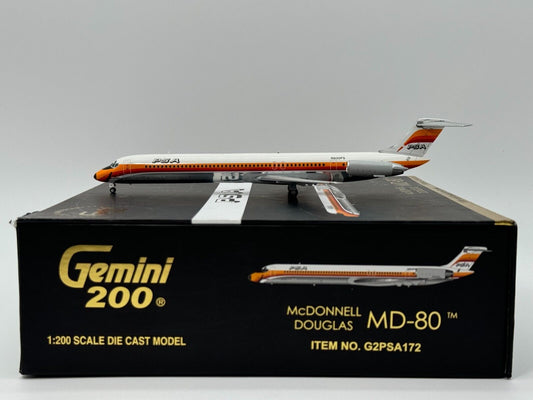 Gemini Jets 1:200 PSA McDonnell Douglas MD-80 N930PS 1980s colors G2PSA172 Mint