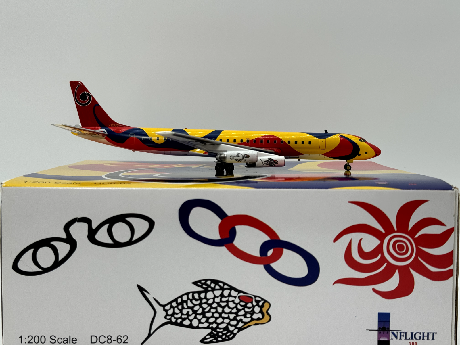 Inflight200 Braniff International Douglas DC-8 N1805 Calder IFDC8620811 Mint