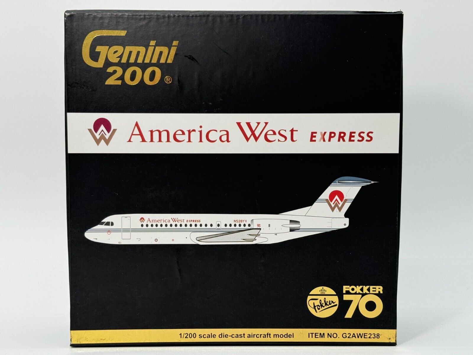 Gemini Jets 1:200 America West Fokker F-70 N528YV G2AWE238 Mint Condition