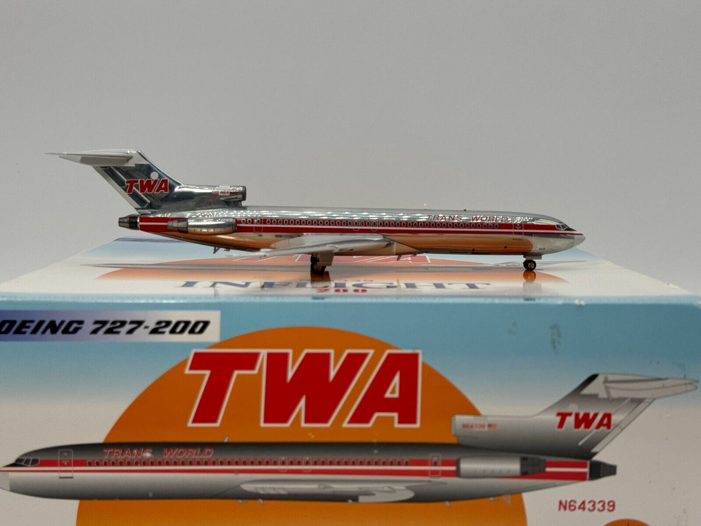 Inflight200 TWA Boeing 727-200 N64339 Polished IF722TW1018P Mint Condition