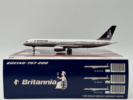 JC Wings 1:200 Britannia Boeing 757-200 G-BYAI Brand New