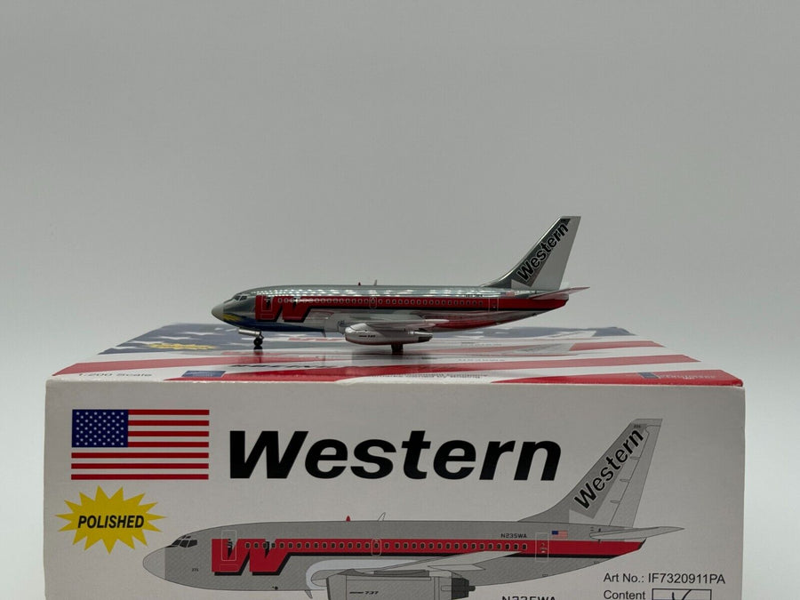 Inflight200 Western Airlines Boeing 737-200 N235WA Polished Metal IF7320911PA