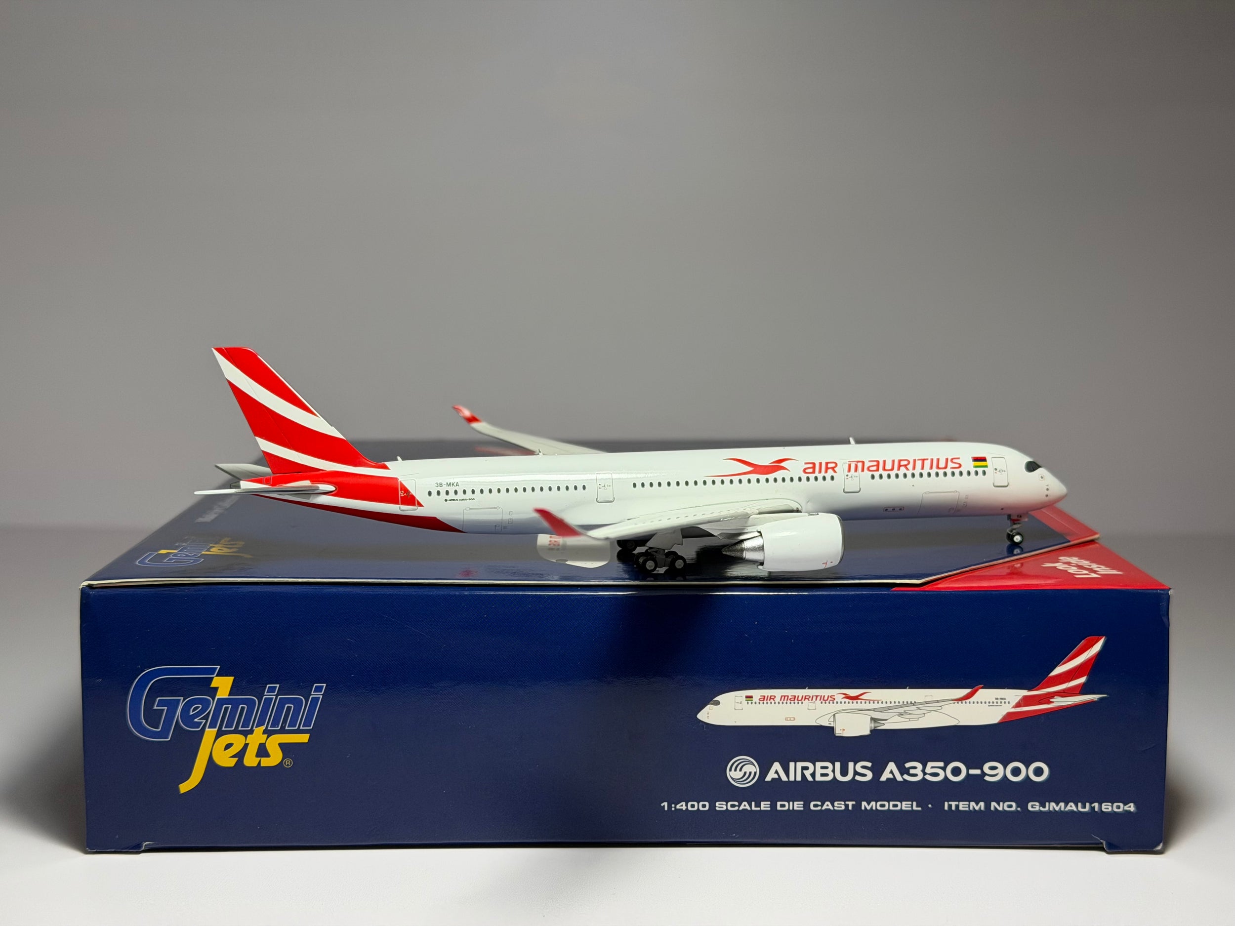 Gemini Jets 1:400 Air Mauritius Airbus A350-900 3B-MKA current colors GJMAU1604