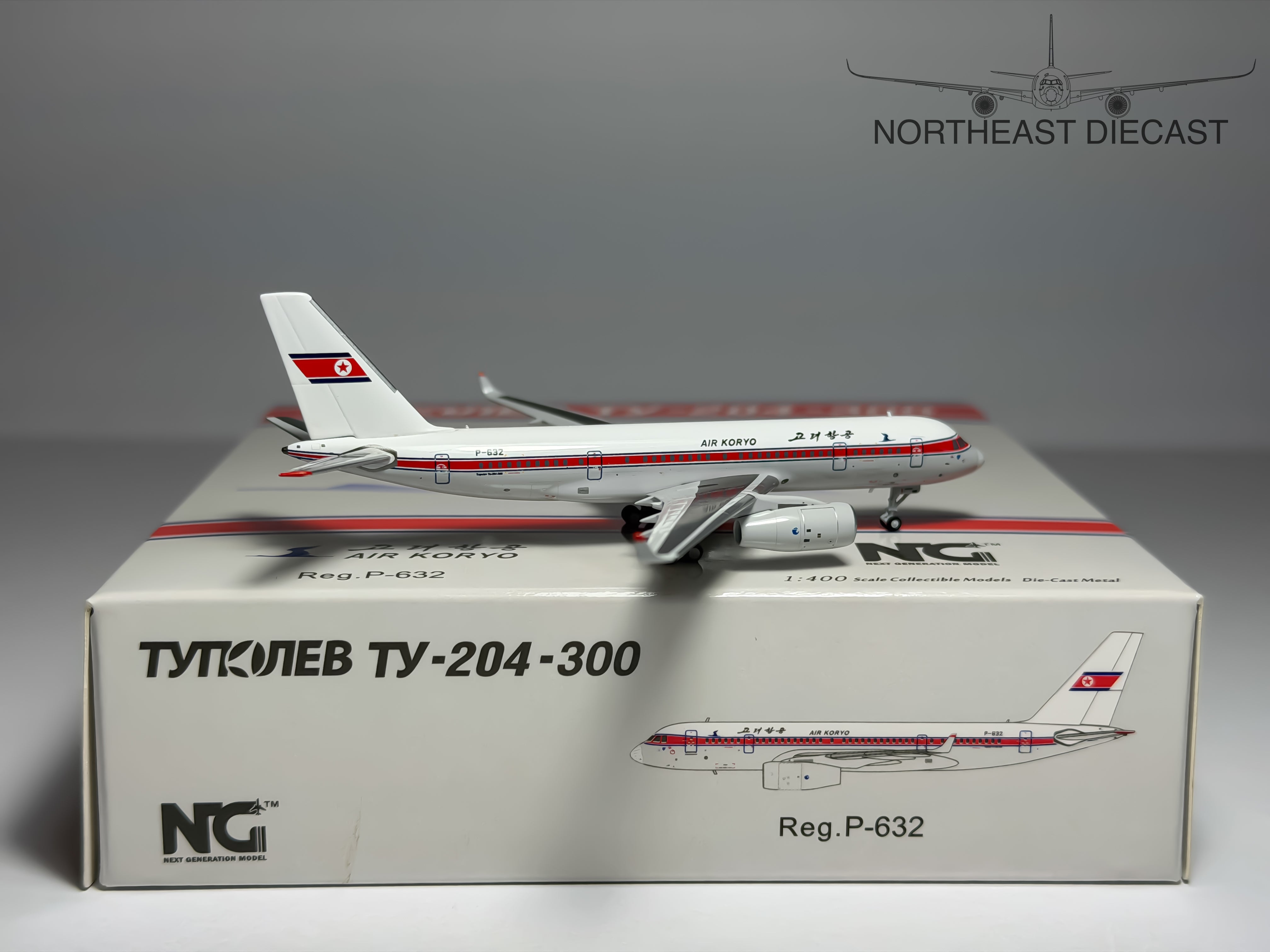 Air Koryo Tupolev TU-204-300 1:400 NG Models P-632 (41001)