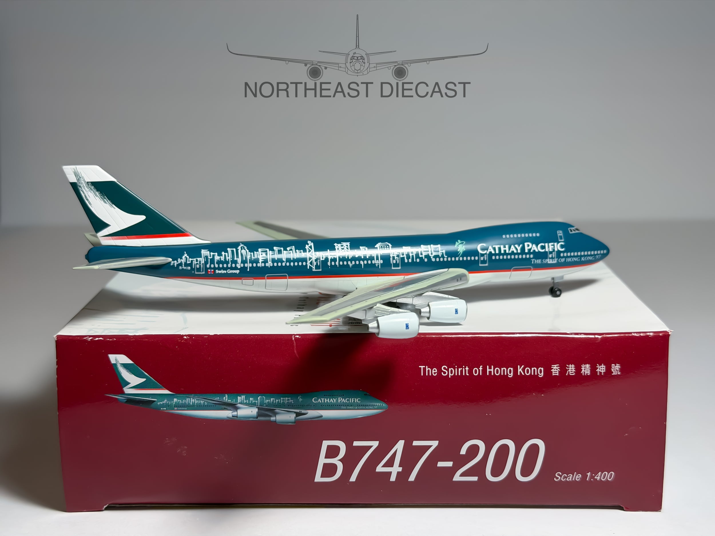 Cathay Pacific Boeing 747-200 1:400 Herpa B-HIB (459450)