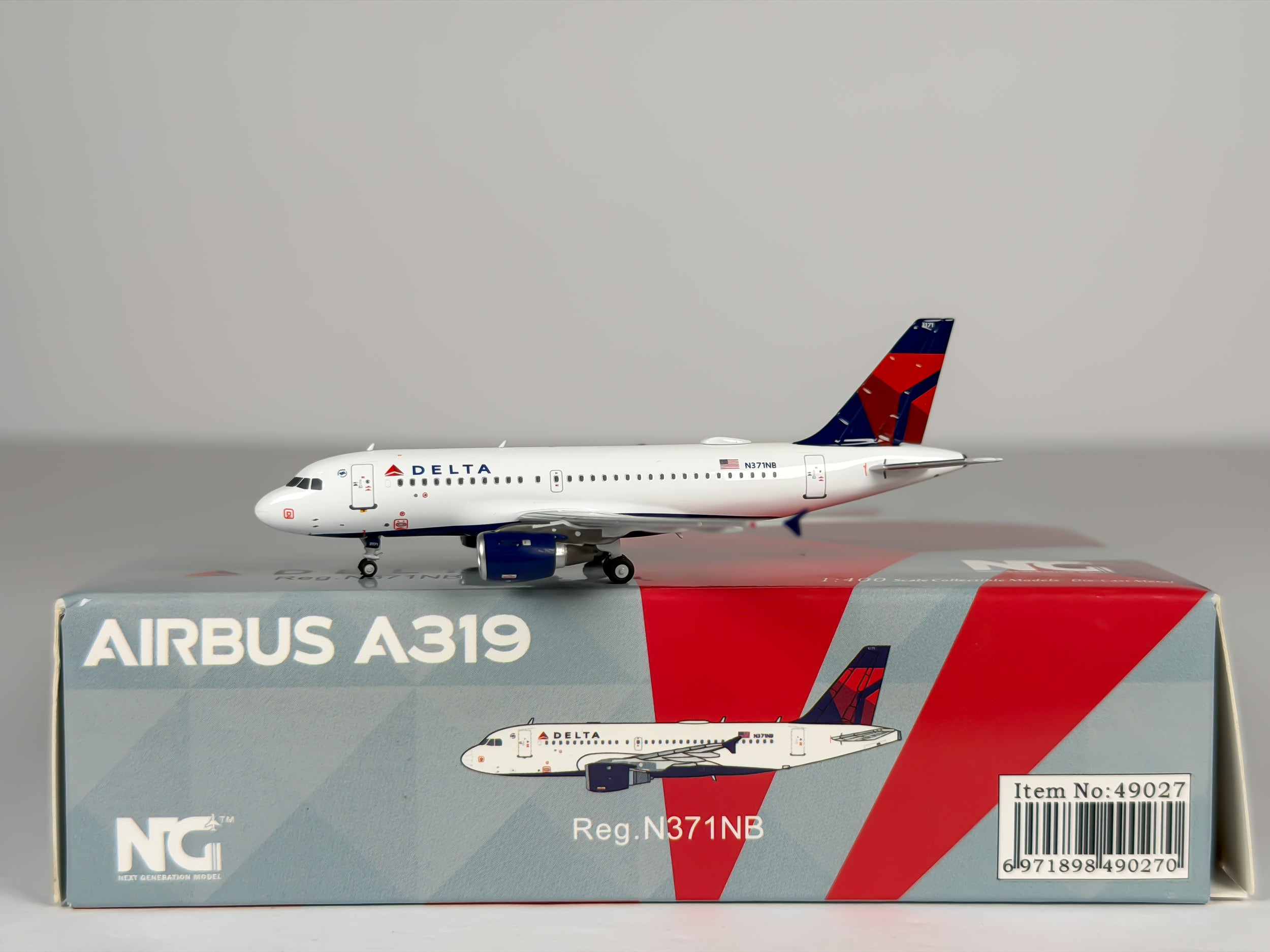 Delta Air Lines Airbus A319 1:400 NG Models N371NB (49027)