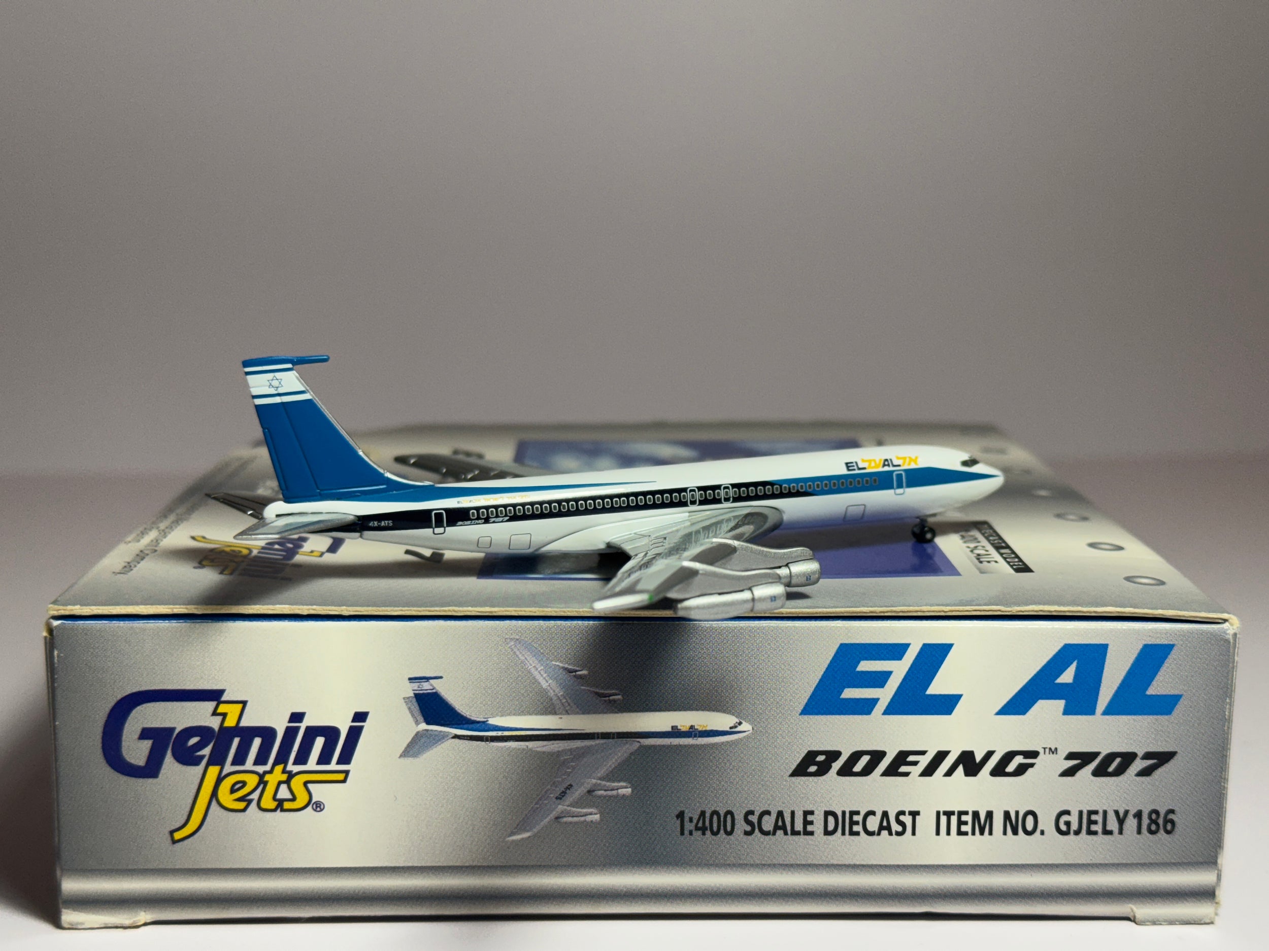 Gemini Jets 1:400 El Al Israel Boeing 707-320B 4X-ATS 1970s colors GJELY186