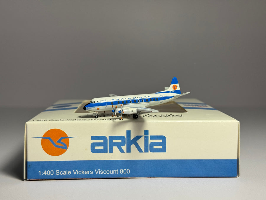 Aeroclassics 1:400 Arkia Israel Airlines Vickers Viscount 800 4X-AVF AC411040F
