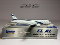 El Al Israel Boeing 777-200 1:400 Gemini Jets 4X-ECA (GJELY359)