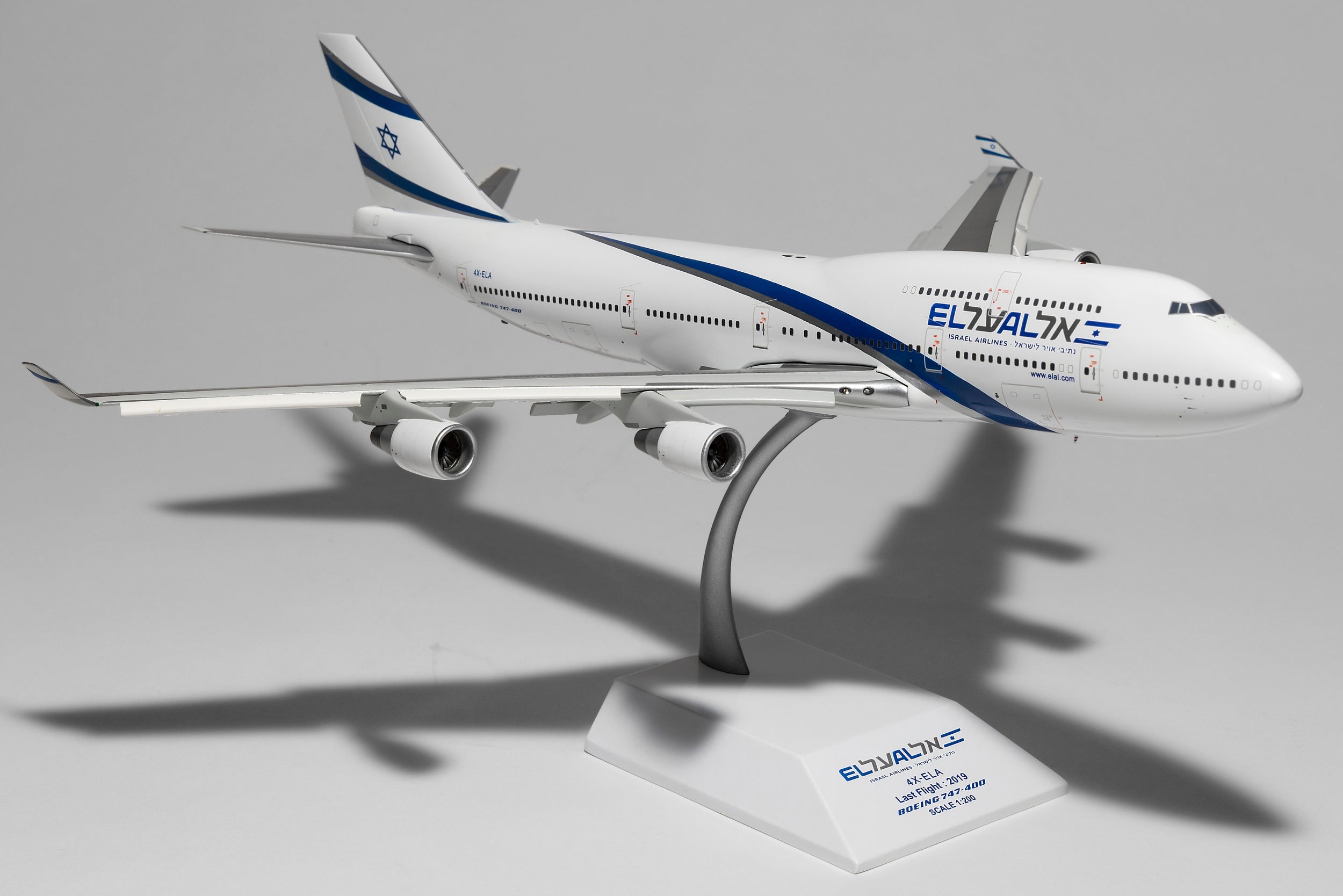 JC Wings 1:200 El Al Boeing 747-400 4X-ELA current colors XX20319A