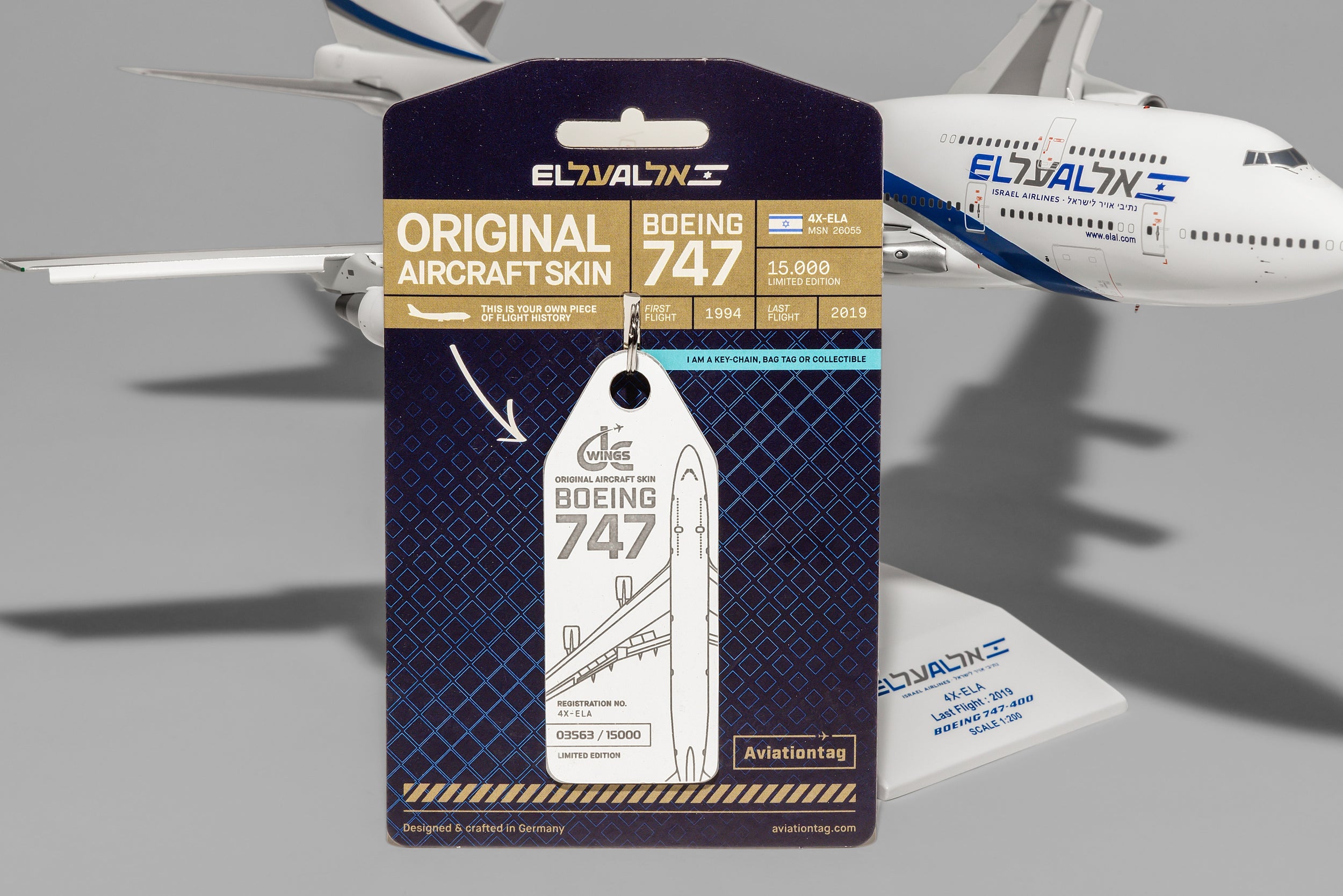 JC Wings 1:200 El Al Boeing 747-400 4X-ELA current colors XX20319A