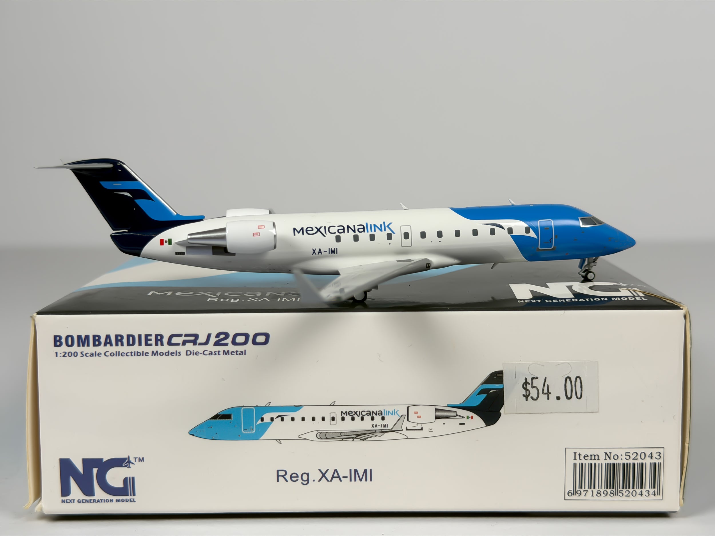 Mexicana Link Bombardier CRJ200 1:200 NG Models XA-IMI (52043)
