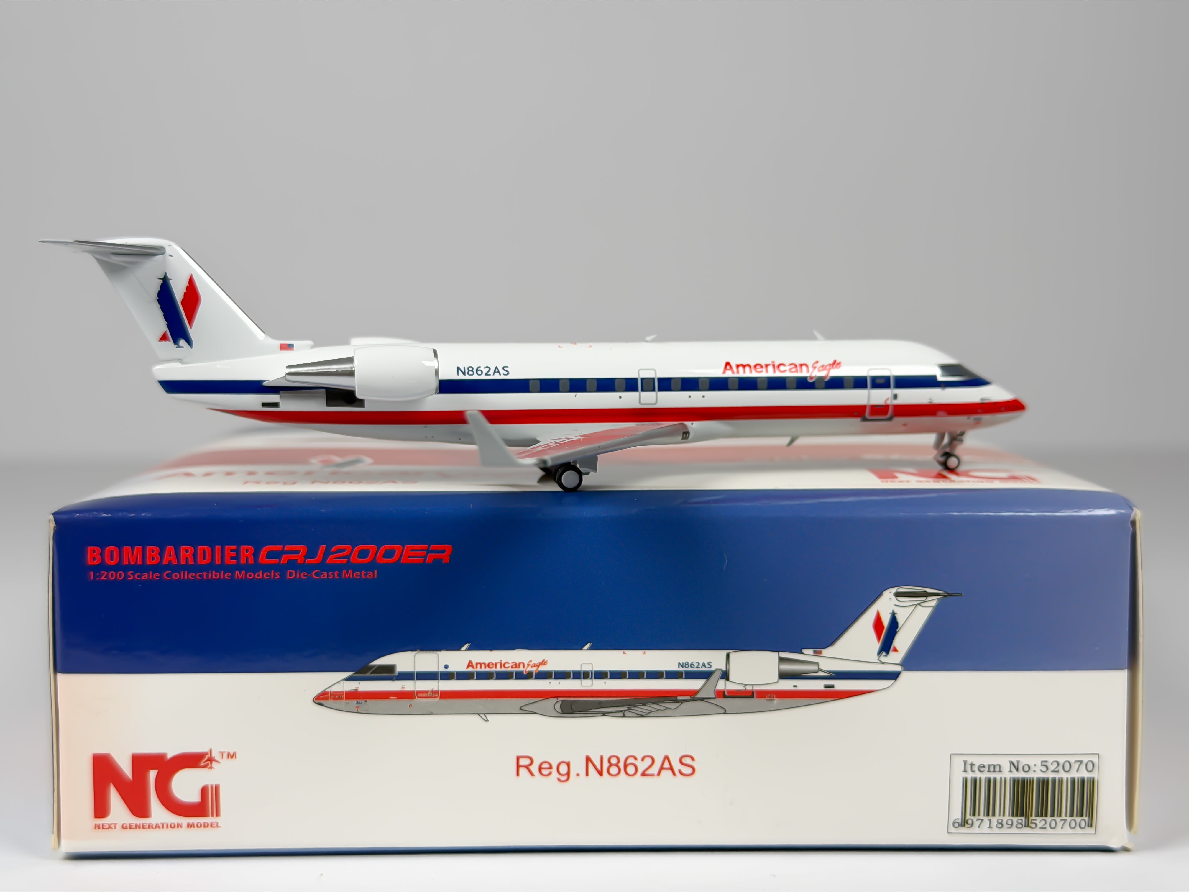 American Eagle Bombardier CRJ200 1:200 NG Models N862AS (52070)