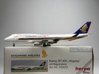 Singapore Airlines Boeing 747-400 1:200 Herpa 9V-SMU (550055)
