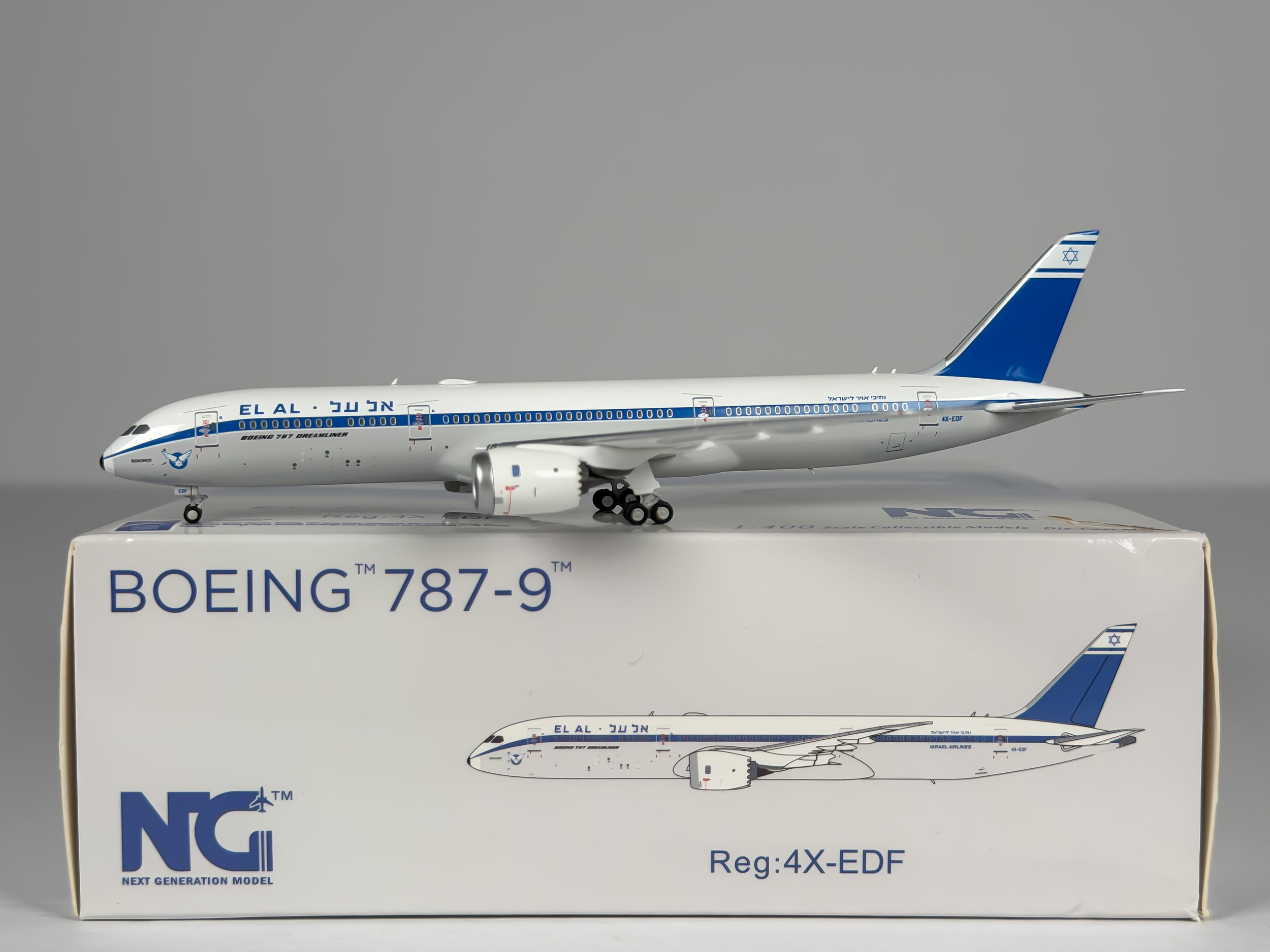 El Al Israel Airlines Boeing 787-9 1:400 NG Models 4X-EDF (55023)