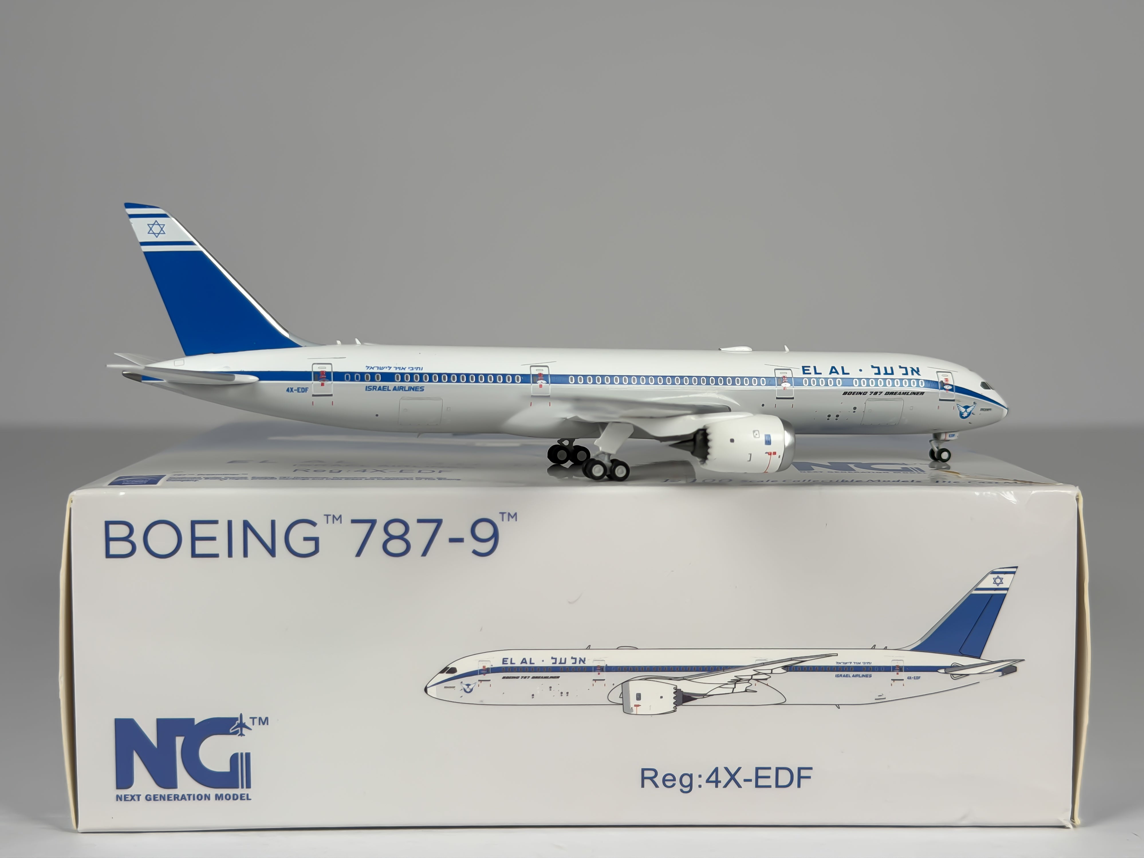El Al Israel Airlines Boeing 787-9 1:400 NG Models 4X-EDF (55023)