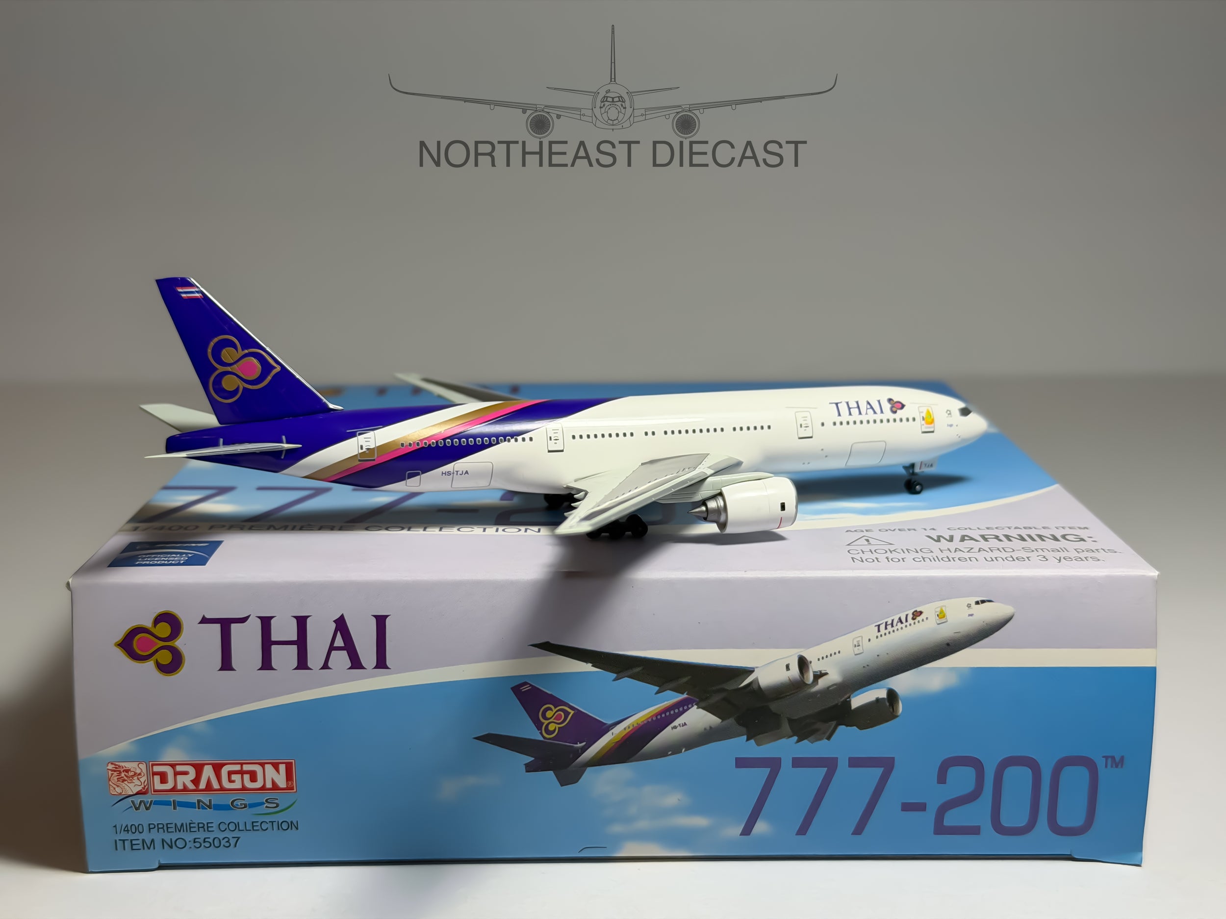 Thai Airways Boeing 777-200 1:400 Dragon Wings HS-TJA (55037)
