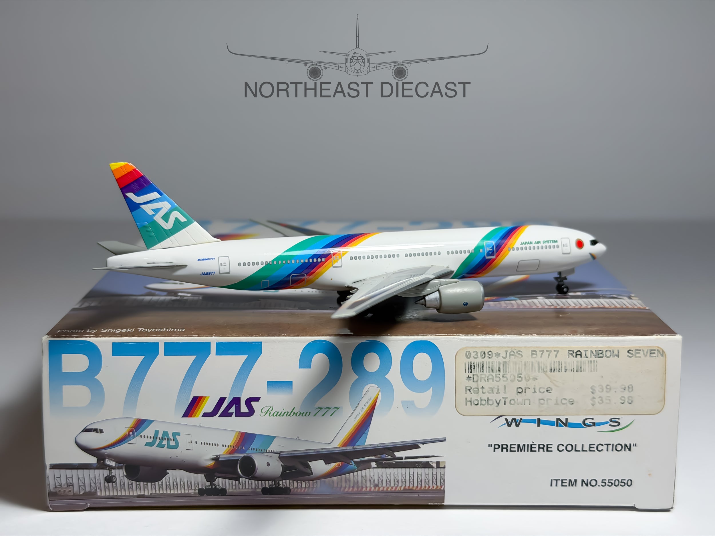 Japan Air System (JAS) Boeing 777-200 1:400 Dragon Wings JA007D (55050)
