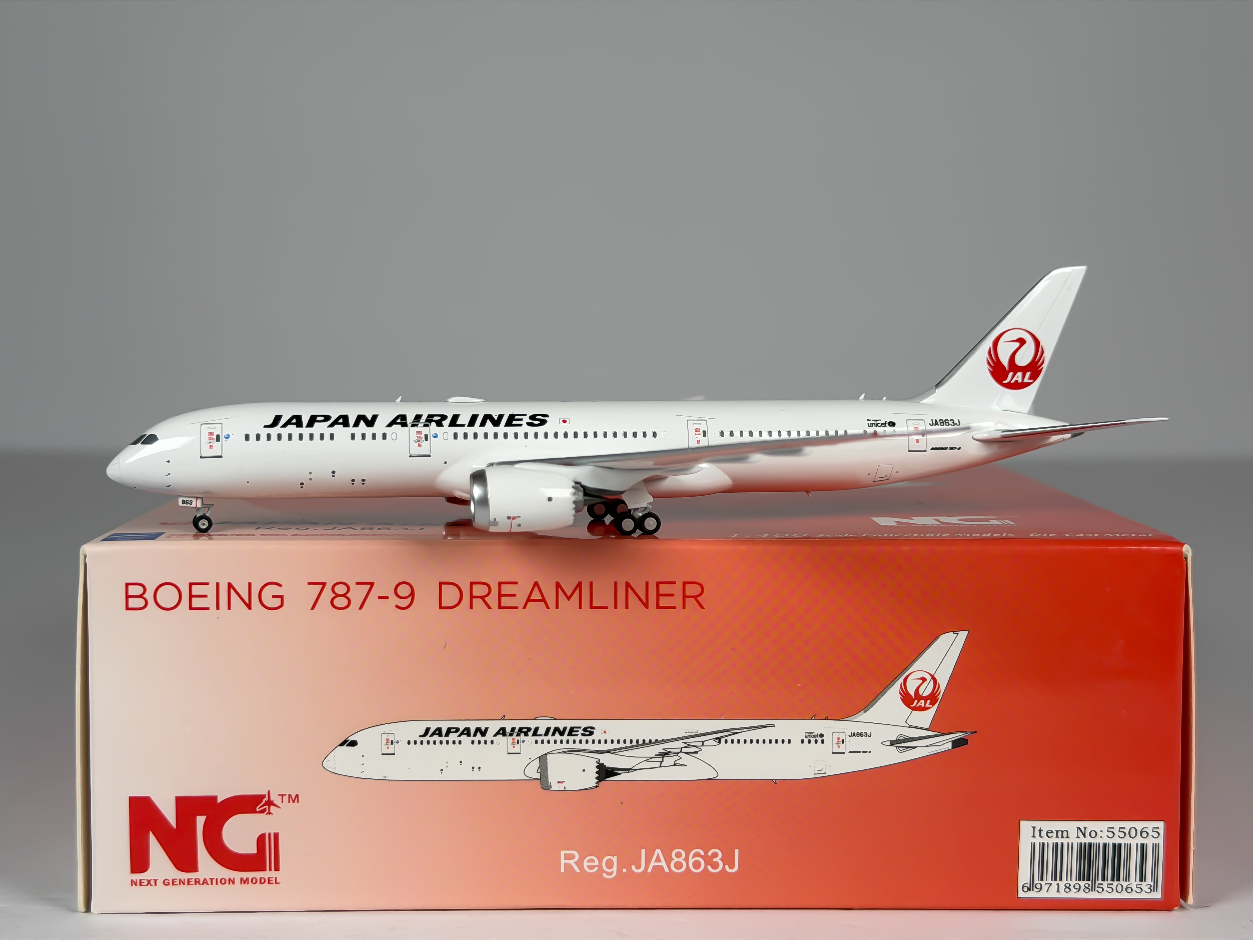 Japan Airlines (JAL) Boeing 787-9 1:400 NG Models JA863J (55065)