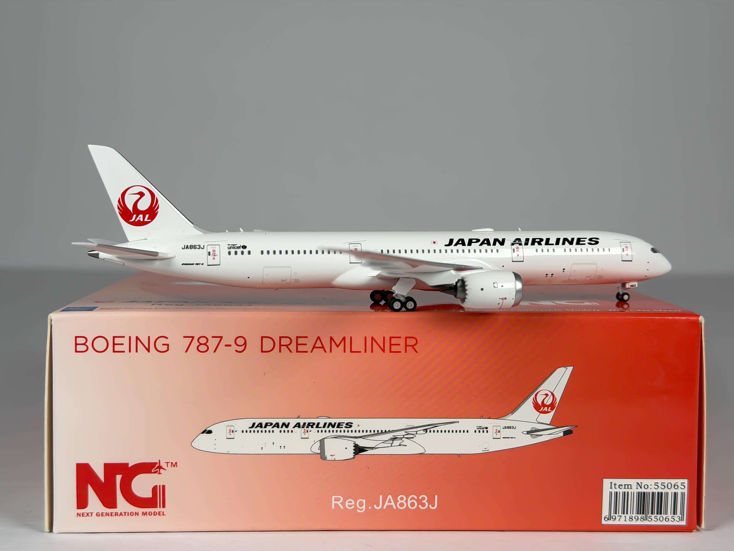 Japan Airlines (JAL) Boeing 787-9 1:400 NG Models JA863J (55065)