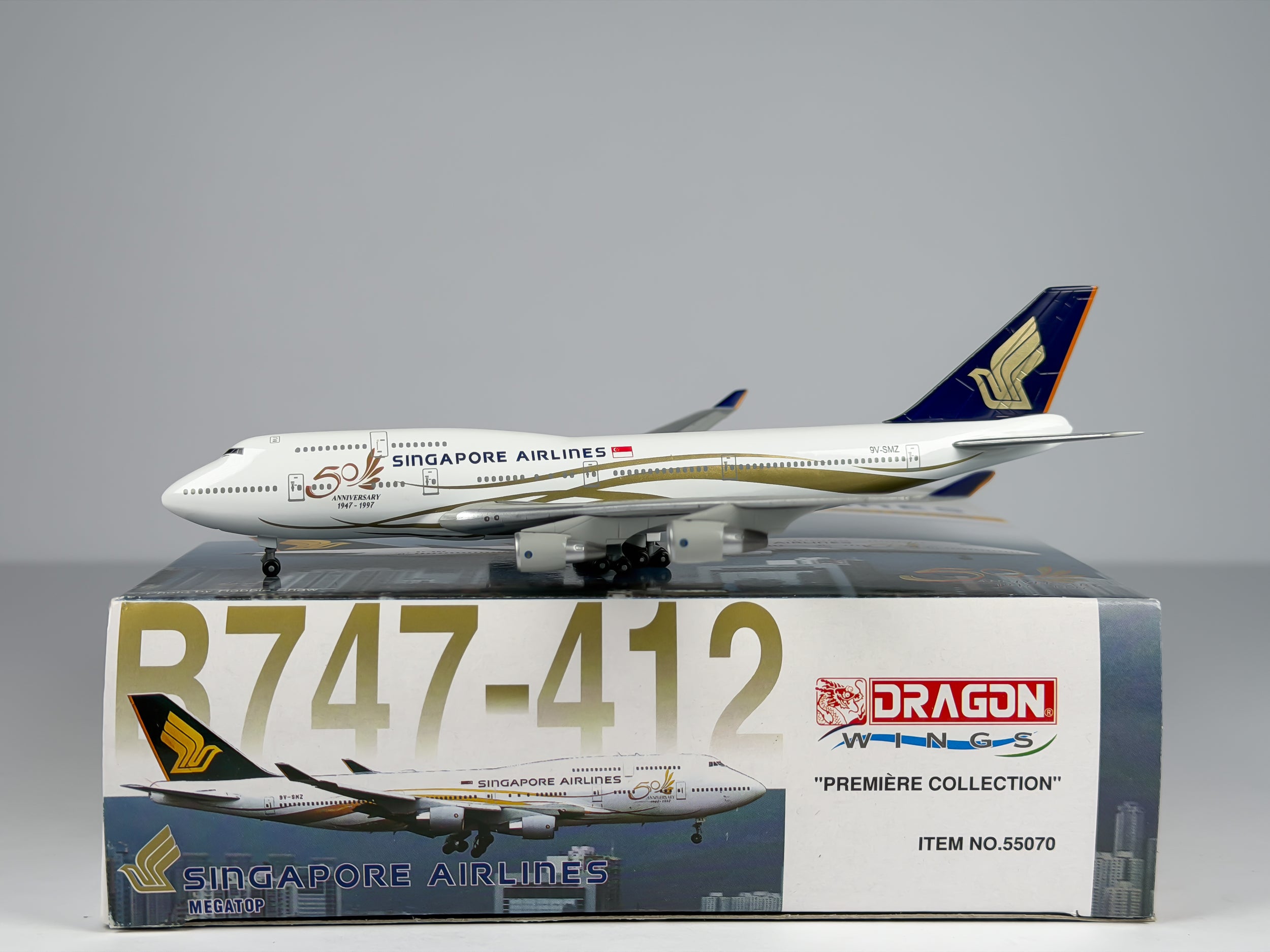 Singapore Airlines Boeing 747-400 1:400 Dragon Wings 9V-SMZ (55070)